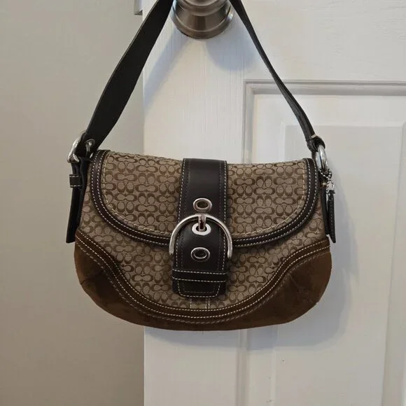 Coach Brown Suede Y2K soho shoulder bag - Picture 4 of 16